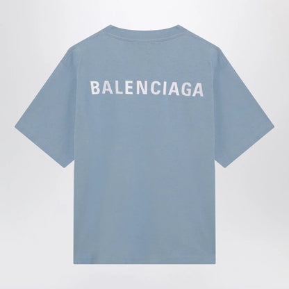 Light blue Balenciaga Back Medium Fit T-shirt