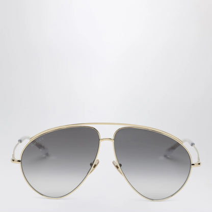 GUCCI Gold metal Aviator sunglasses
