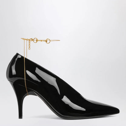 Black Gucci 97 heeled mules