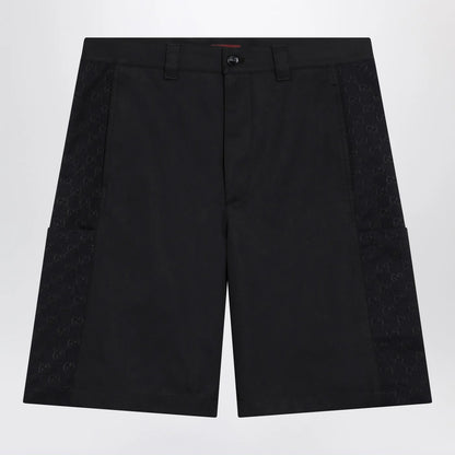 GUCCI Ink blue cotton twill shorts