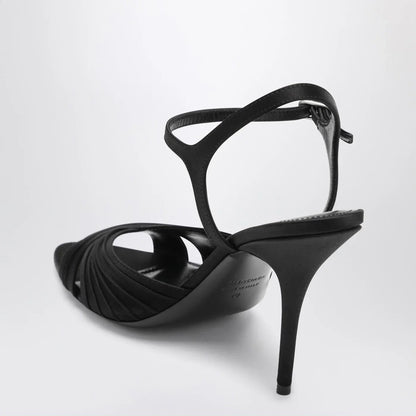 Balenciaga Black Dynastie satin sandals