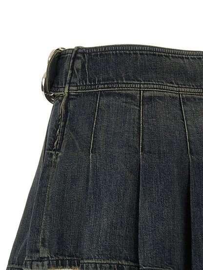 Balenciaga Buckle Pleated Skirt