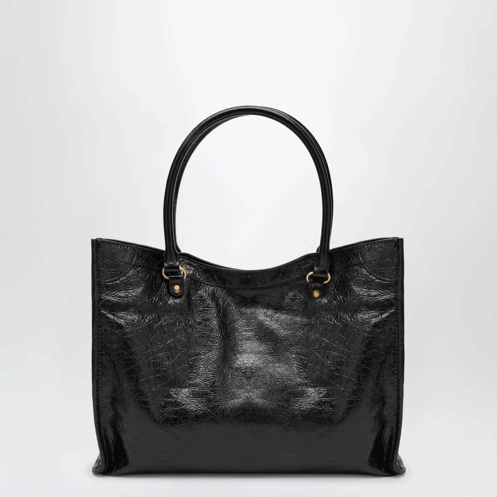 Balenciaga Le City small lambskin leather tote bag in black