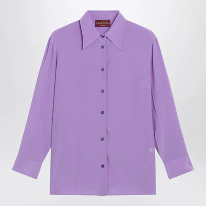 GUCCI Purple silk shirt