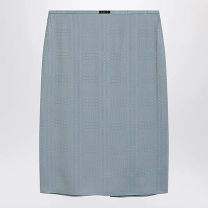 GUCCI Light blue GG jacquard silk skirt