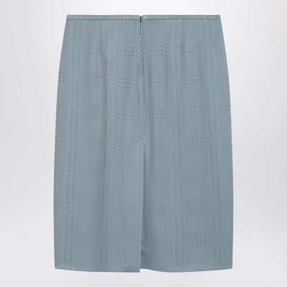 GUCCI Light blue GG jacquard silk skirt