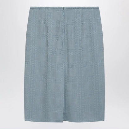 GUCCI Light blue GG jacquard silk skirt