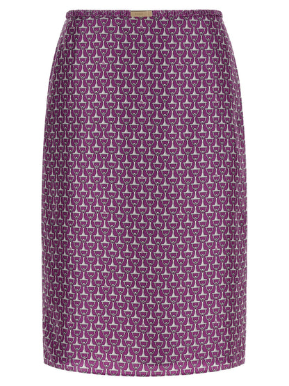 Gucci Morsetto Print Skirt