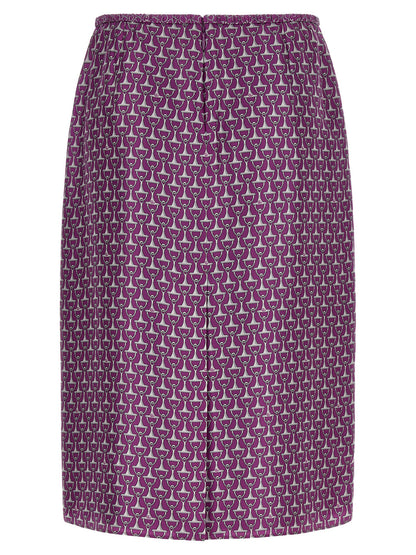 Gucci Morsetto Print Skirt