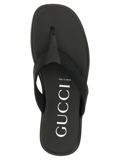 Gucci Jacquard Thong Sandals