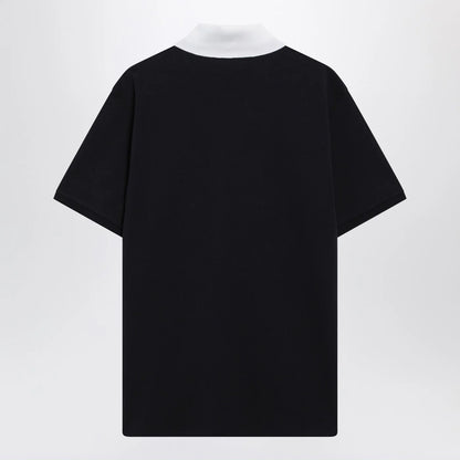 GUCCI Blue stretch cotton piqué polo shirt