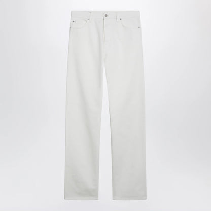 GUCCI White trousers with Horsebit detail
