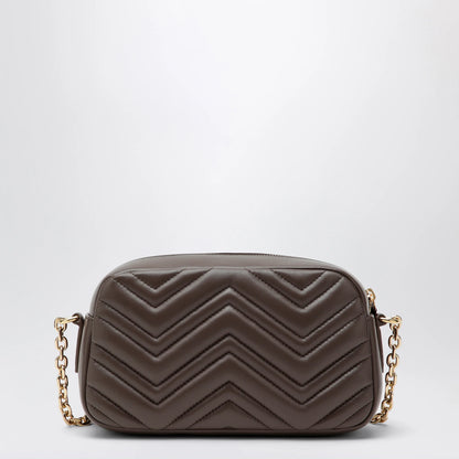 GUCCI Small GG Marmont camera bag in taupe nappa leather