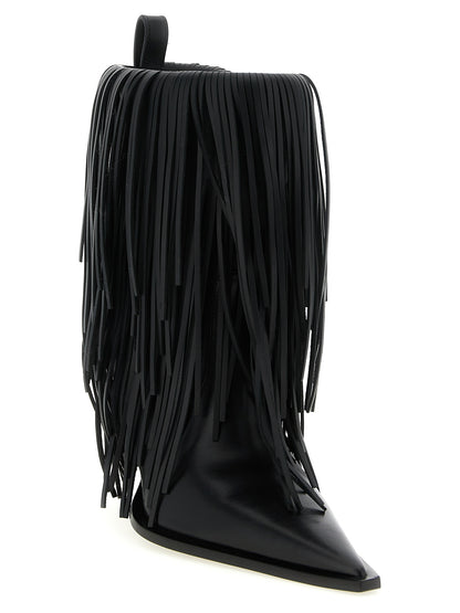 Balenciaga Avenue Fringe Ankle Boots