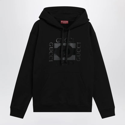 GUCCI White cotton sweatshirt with logo print