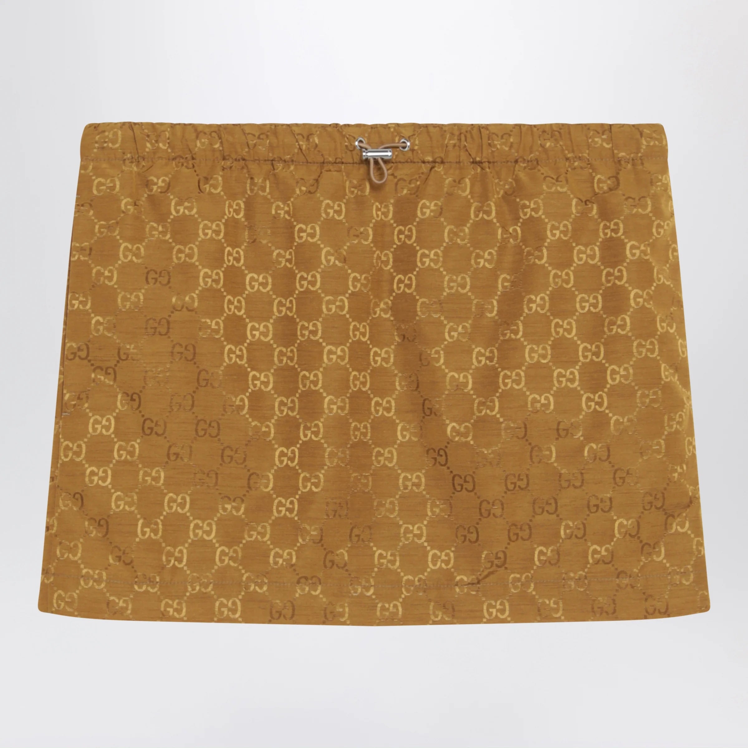GUCCI Caramel GG jersey mini skirt