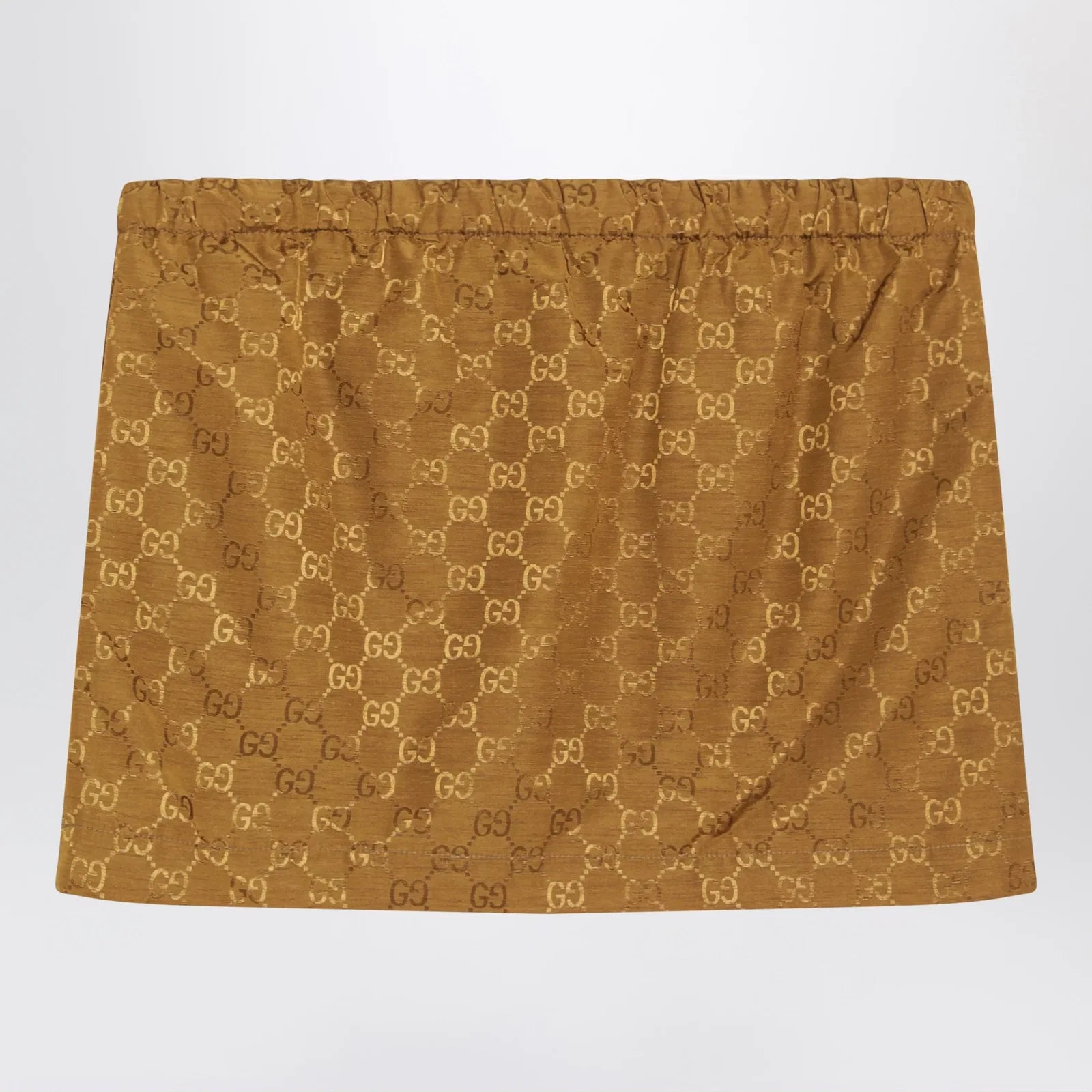GUCCI Caramel GG jersey mini skirt