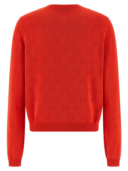 Gucci Openwork Gg Cardigan