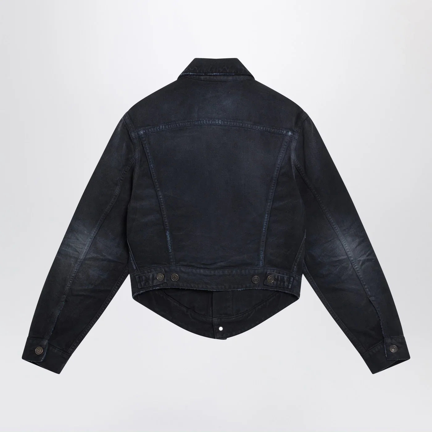 Balenciaga Navy blue jacket with curved waist
