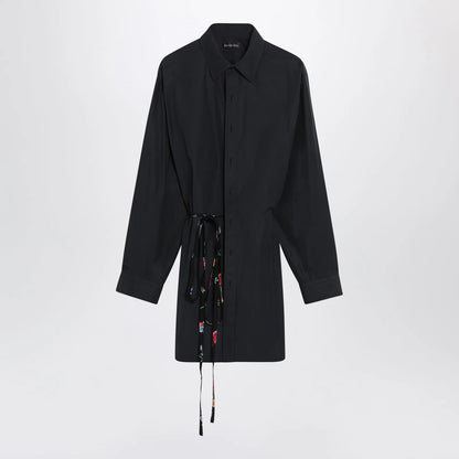 Balenciaga Short dress with floral waist belt