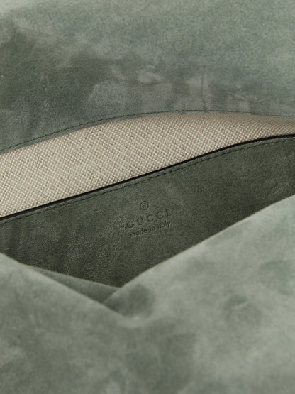 Gucci Gg Large Suede Shoulder Bag