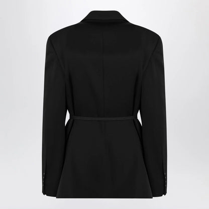 Balenciaga Black jacket with side tie
