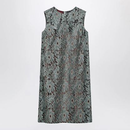 GUCCI Sage green floral lace dress