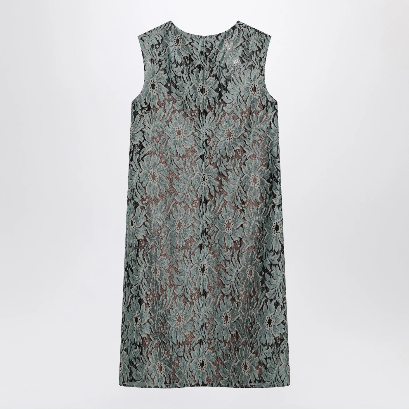 GUCCI Sage green floral lace dress