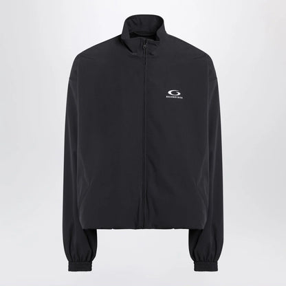 Balenciaga Black washed Loop Sports Icon zip jacket