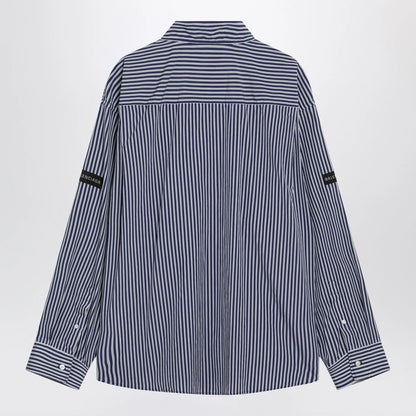 Balenciaga Oversize navy blue and white striped shirt