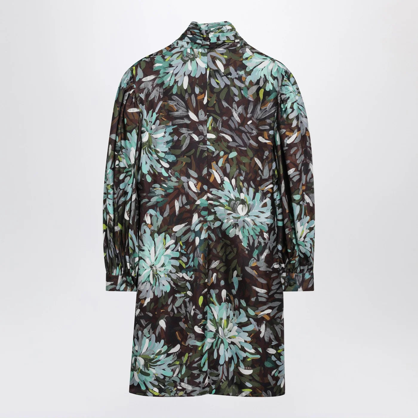 GUCCI Printed silk twill dress