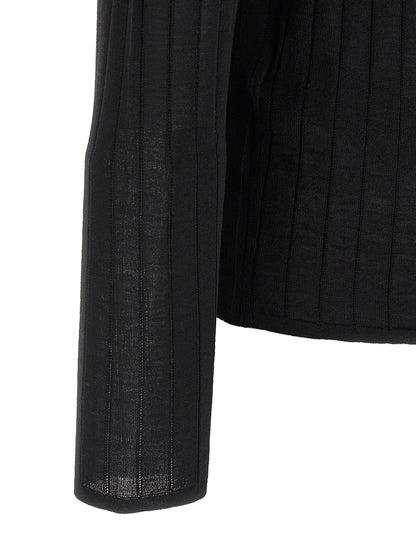 Saint Laurent Pointelle Wool Polo Shirt