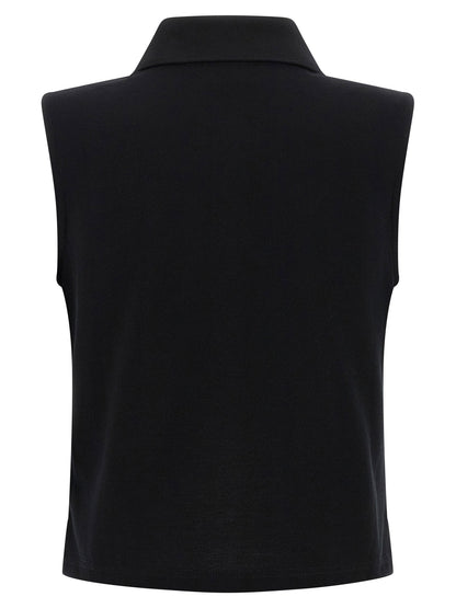 Saint Laurent Cassandre Embroidered Polo Shirt