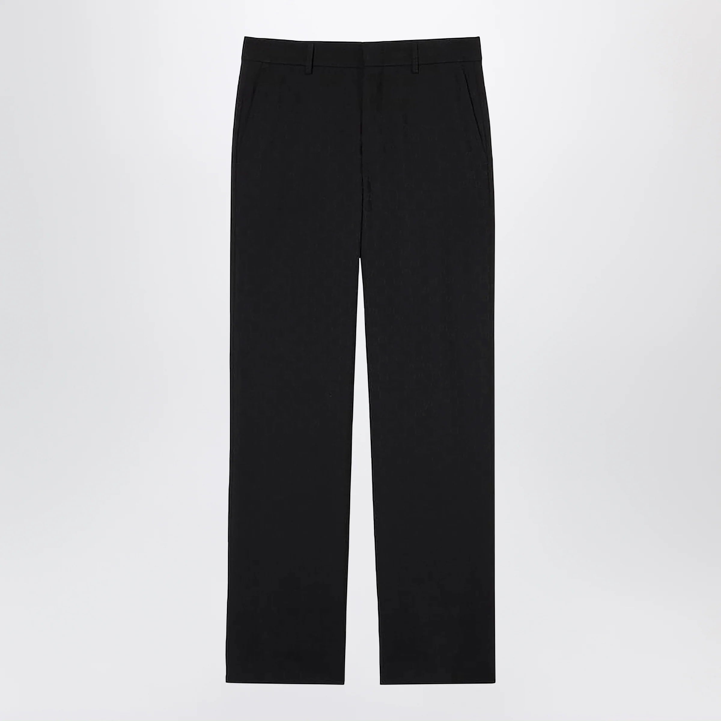 GUCCI Black Wool Trousers With GG Pattern