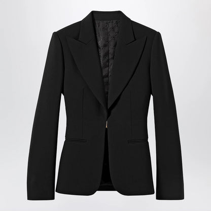 GUCCI Black Stretch Wool Technical Jacket