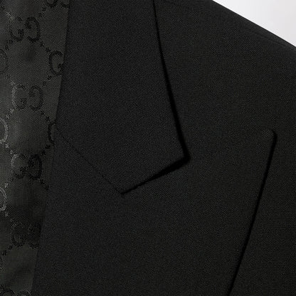 GUCCI Black Stretch Wool Technical Jacket