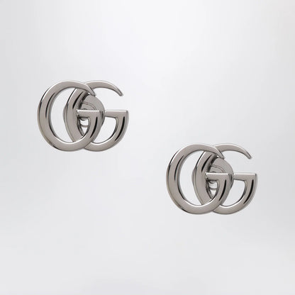 GUCCI Silver-tone GG Marmont brass earrings