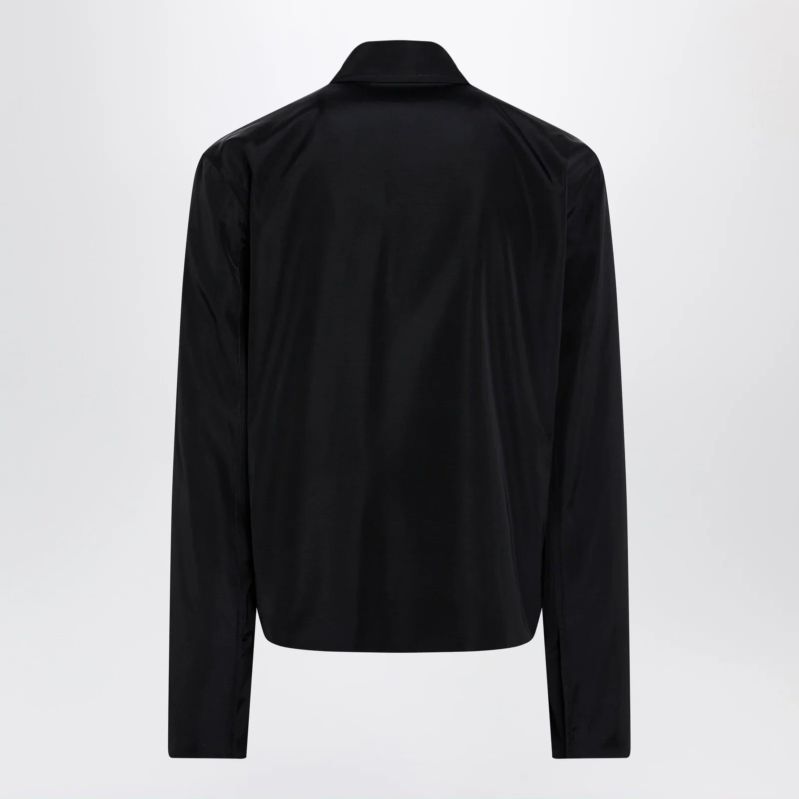 GUCCI Zip jacket in cotton and acetate faille, black