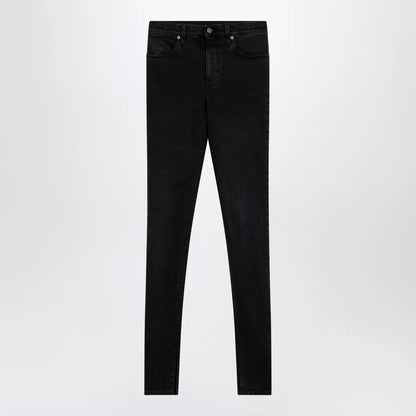 GUCCI Skinny washed cotton denim jeans in black