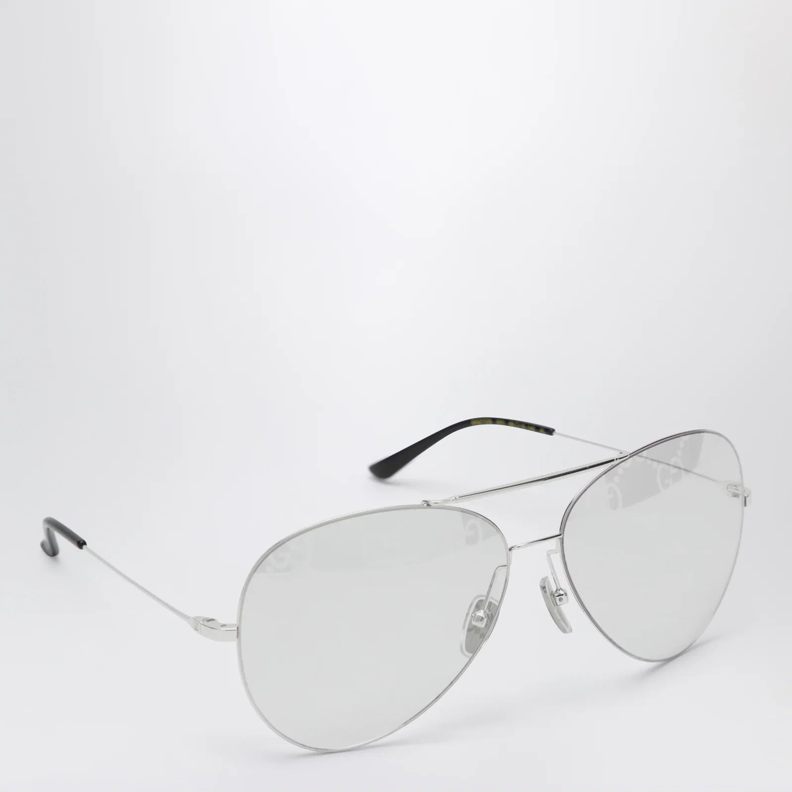 GUCCI Silver pilot sunglasses
