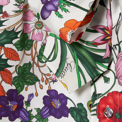GUCCI Silk Twill Shirt With Flora Print