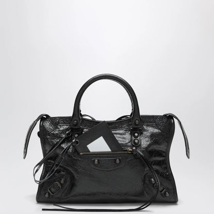 Balenciaga Small Le City handbag in Arena lambskin black