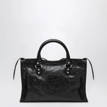 Balenciaga Le City small lambskin leather bag in black