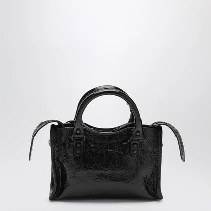Balenciaga Le City Nano leather handbag in military green