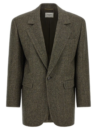 Saint Laurent Herringbone Blazer