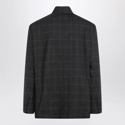 Balenciaga Grey check wool jacket