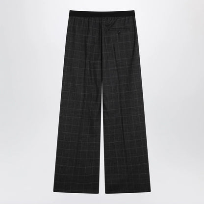 Balenciaga Dark grey tartan trousers