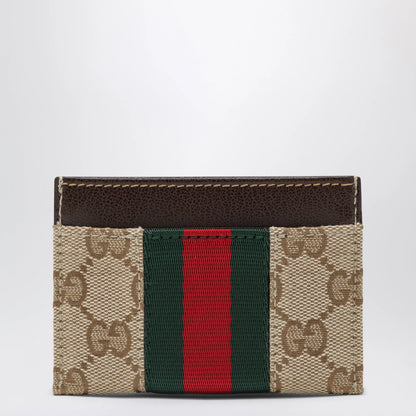 GUCCI GG canvas card holder with Horsebit detail
