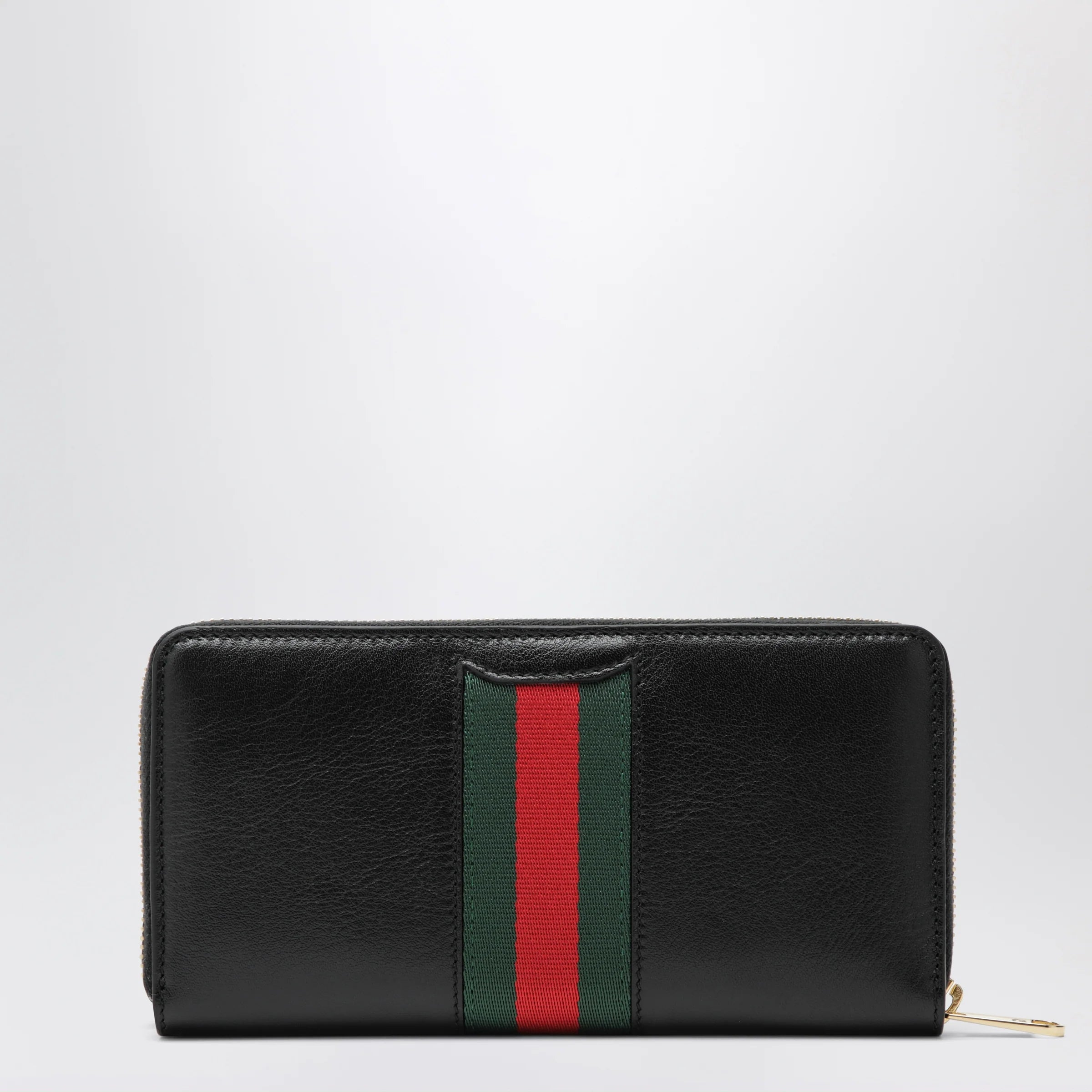 GUCCI Black Horsebit Web Wallet