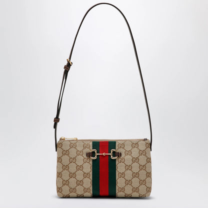 GUCCI GG fabric shoulder bag in sand color